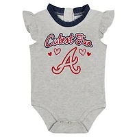 Newborn & Infant Fanatics Navy/Gray Atlanta Braves Two-Pack Fan Bodysuit Set