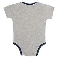 Ensemble de deux bodys Play Ball pour nouveau-nés et nourrissons, gris/blanc