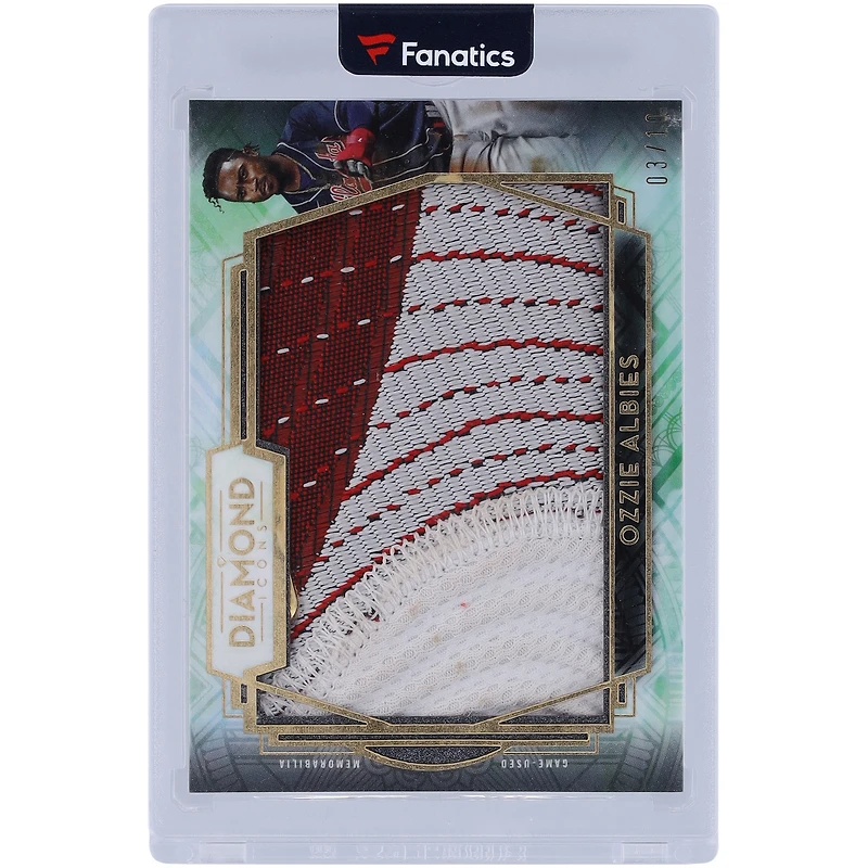 Ozzie Albies Atlanta Braves 2021 Topps Diamond Icons Game Used Cleat Relic #PPR-OA #3/10 Card