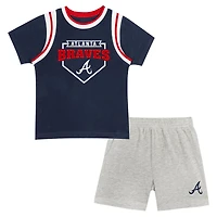 Ensemble t-shirt et short Loaded Base Fanatics d'Atlanta Braves pour enfants d'âge préscolaire