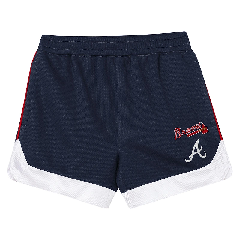 Preschool Outerstuff  Navy Atlanta Braves Pinch Hitter Infielder T-Shirt & Shorts Set