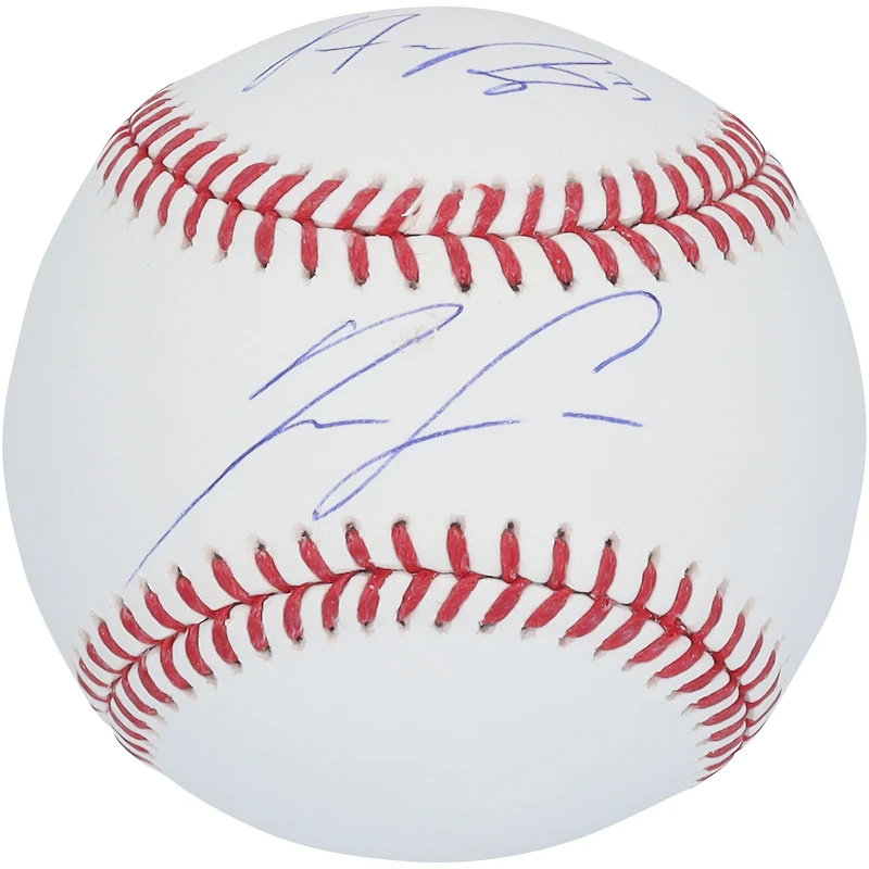 Ballon de baseball autographié par Ronald Acuña Jr. et Austin Riley des Braves d'Atlanta