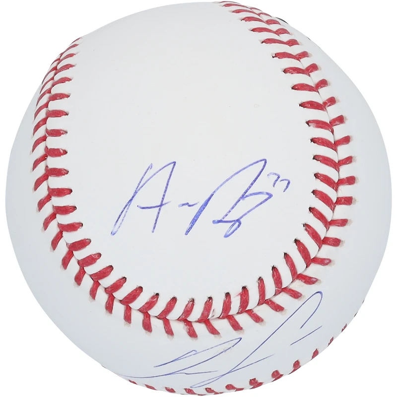 Ballon de baseball autographié par Ronald Acuña Jr. et Austin Riley des Braves d'Atlanta