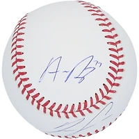 Ballon de baseball autographié par Ronald Acuña Jr. et Austin Riley des Braves d'Atlanta