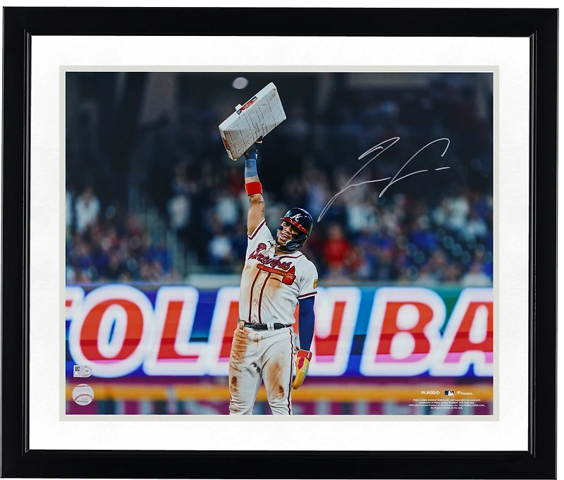 Photo dédicacée de Ronald Acuña Jr. (Atlanta Braves) - 40,6 x 50,8 cm (16 x 20 pouces) - Support inclus