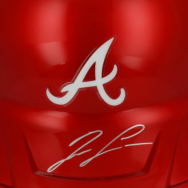 Casque de frappeur Rawlings Mach Pro chromé autographié par Ronald Acuña Jr. des Atlanta Braves - Exclusivité Fanatics