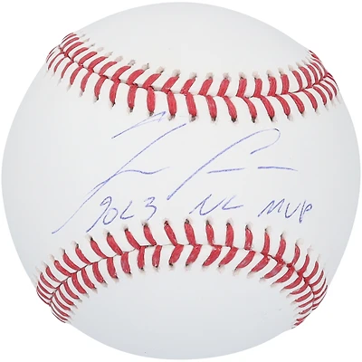 Ballon de baseball autographié par Ronald Acuña Jr. des Braves d'Atlanta avec l'inscription « 2023 NL MVP »