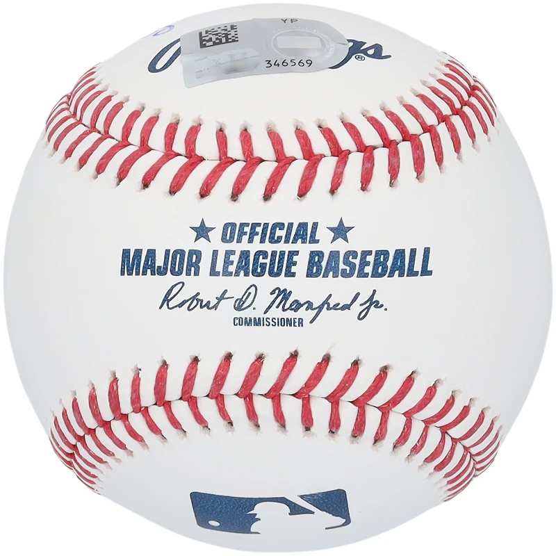 Ballon de baseball autographié par Ronald Acuña Jr. des Atlanta Braves avec plusieurs inscriptions - Édition limitée à 50 exemplaires