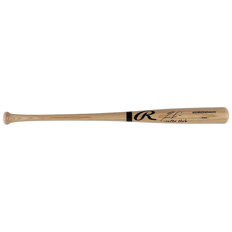 Ronald Acuña Jr., batteur professionnel dédicacé par les Braves d'Atlanta, blonde, avec l'inscription « 40/70 Club ».