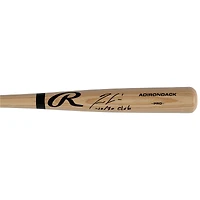 Ronald Acuña Jr., batteur professionnel dédicacé par les Braves d'Atlanta, blonde, avec l'inscription « 40/70 Club ».