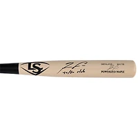 Batte de baseball Louisville Slugger autographiée par Ronald Acuña Jr. des Atlanta Braves avec l'inscription « 40/70 Club »