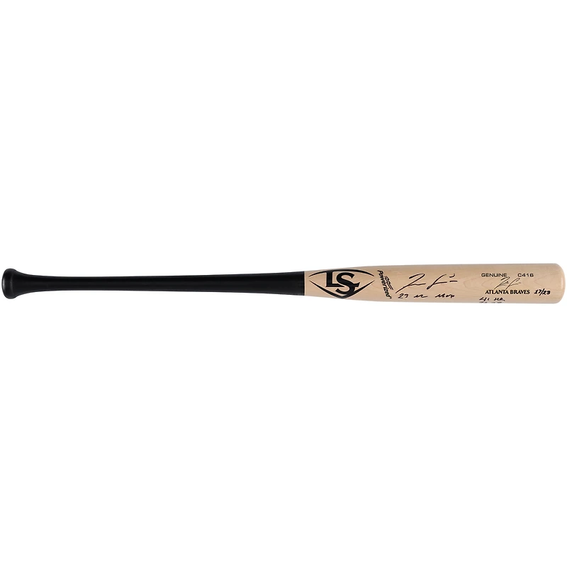Batte de baseball Louisville Slugger autographiée par Ronald Acuña Jr. Atlanta Braves avec plusieurs inscriptions - Édition limitée à 23 exemplaires
