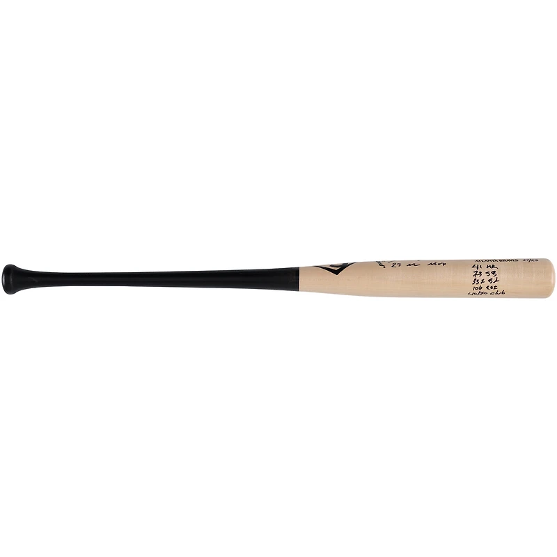 Batte de baseball Louisville Slugger autographiée par Ronald Acuña Jr. Atlanta Braves avec plusieurs inscriptions - Édition limitée à 23 exemplaires
