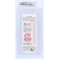 Billet autographié par Ronald Acuña Jr. pour ses débuts en MLB avec Beckett/Fanatics Witnessed, numéro 10 authentifié avec les inscriptions « MLB Debut 4/25/18 » et « 1st Career Hit »