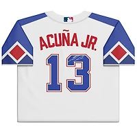 Maillot réplique Nike City Connect blanc autographié par Ronald Acuña Jr. des Atlanta Braves