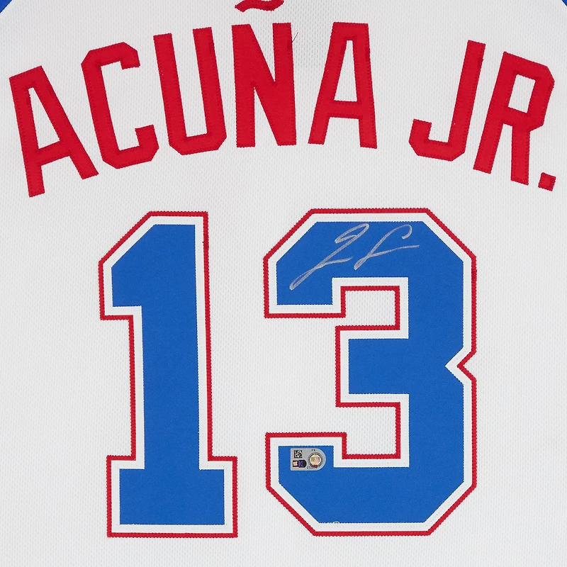 Ronald Acuna Atlanta Braves Autographed Nike City Connect Authentic Jersey