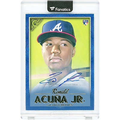 Carte de recrue autographiée de Ronald Acuña Jr. (Atlanta Braves) 2018 Topps Gallery Blue n° 140, n° 13/50