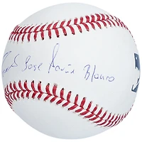 Ballon de baseball autographié par Ronald Acuna Jr. des Braves d'Atlanta avec inscription de son nom complet