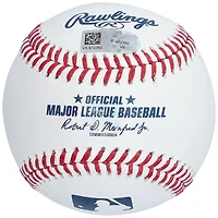 Ballon de baseball autographié par Ronald Acuna Jr. des Braves d'Atlanta avec inscription de son nom complet