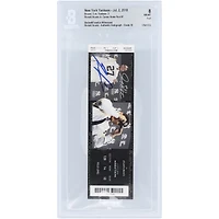 Ronald Acuna Jr. Atlanta Braves Autographié Carrière HR #7 Beckett Fanatics Witnessed Authentifié NM-MT 8/10 Ticket du 2 juillet 2018