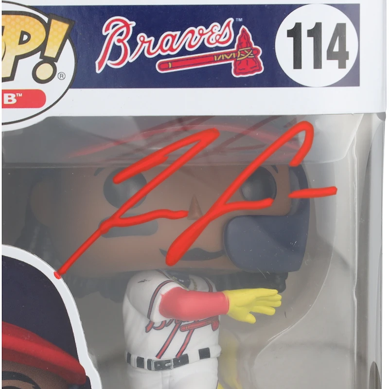 Figurine Funko Pop! en vinyle dédicacée des Braves d'Atlanta de Ronald Acuna Jr.