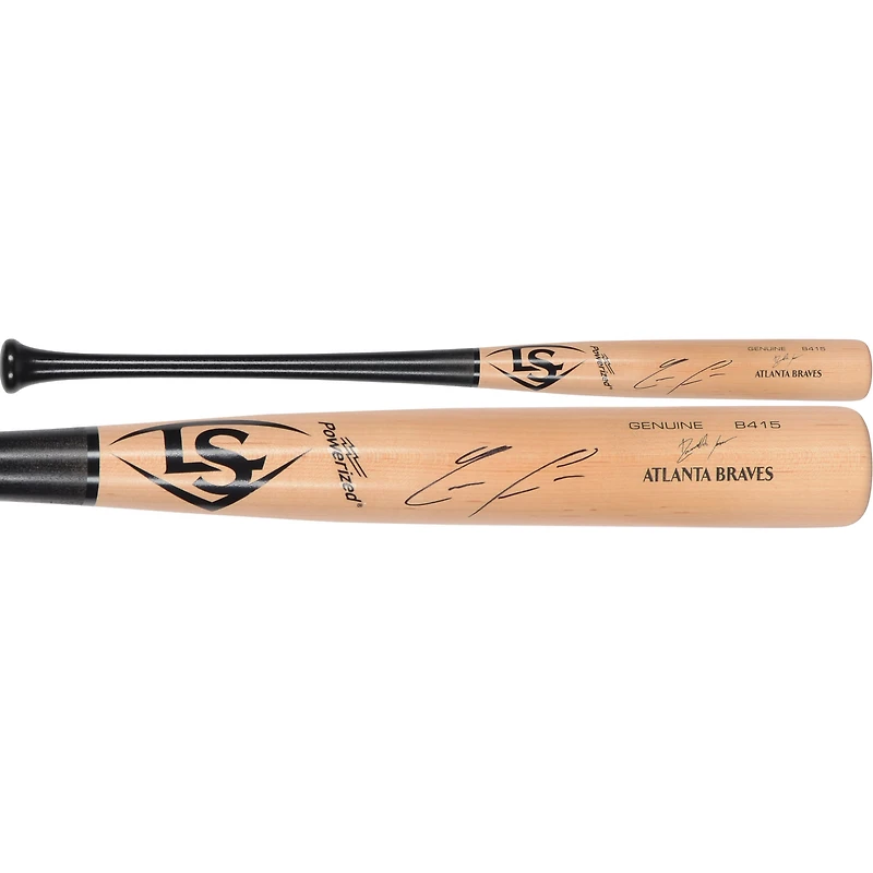 Bâton de jeu Louisville Slugger autographié par Ronald Acuna Jr. des Atlanta Braves