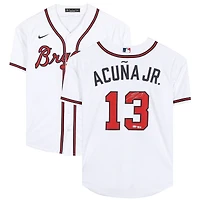 Maillot Ronald Acuna Jr. Atlanta Braves autographié blanc Nike Replica