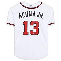 Maillot Ronald Acuna Jr. Atlanta Braves autographié blanc Nike Replica