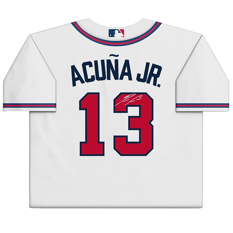 Maillot Ronald Acuna Jr. Atlanta Braves autographié blanc Nike Replica