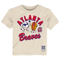 Toddler Mitchell & Ness  Natural Atlanta Braves Snack T-Shirt