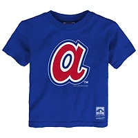 Toddler Mitchell & Ness  Royal Atlanta Braves Retro Logo T-Shirt