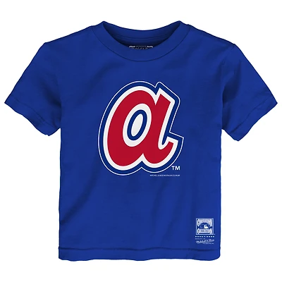 Toddler Mitchell & Ness  Royal Atlanta Braves Retro Logo T-Shirt