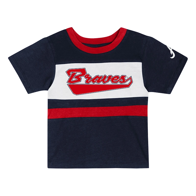 Ensemble t-shirt et short bleu marine pour tout-petits des Braves d'Atlanta Bonus Ball