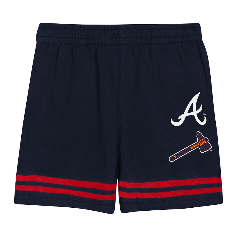 Toddler  Navy Atlanta Braves Bonus Ball T-Shirt & Shorts Set