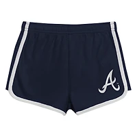 Ensemble t-shirt et short bleu marine Atlanta Braves Double Run pour tout-petit