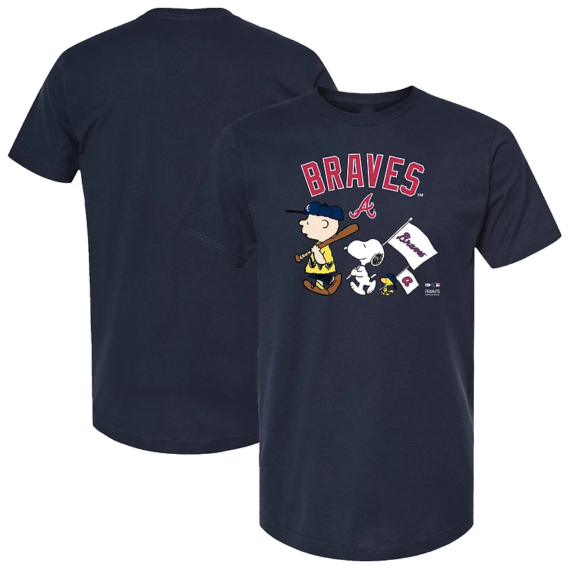Toddler Navy Atlanta Braves Peanuts Flag T-Shirt