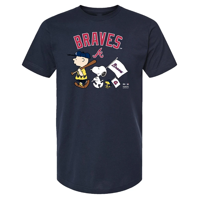 Toddler Navy Atlanta Braves Peanuts Flag T-Shirt