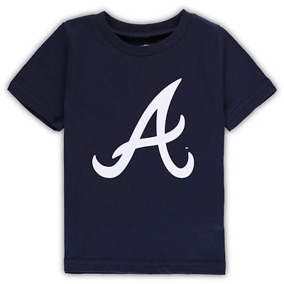 T-shirt à logo principal de l'équipe Atlanta Braves bleu marine pour tout-petit