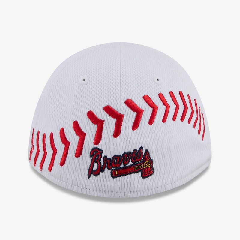 Toddler New Era White Atlanta Braves Baseball 39THIRTY M-Crown Adjustable Hat