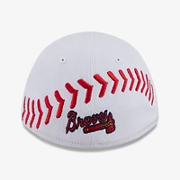Toddler New Era  White Atlanta Braves Baseball 39THIRTY M-Crown Adjustable Hat