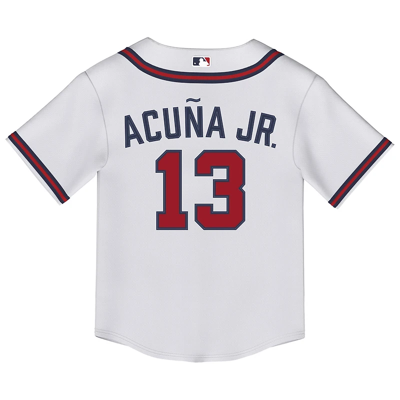 Toddler Nike Ronald Acuña Jr. White Atlanta Braves Home Replica Jersey