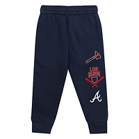 Ensemble sweat à capuche et pantalon de survêtement pour tout-petits rouge/bleu marine des Braves d'Atlanta