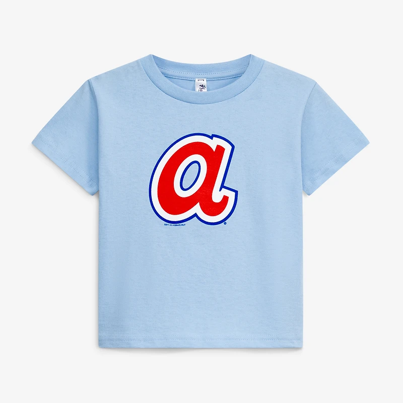 Toddler Soft as a Grape Heather Gray/Light Blue Atlanta Braves Cooperstown Collection Two-Pack T-Shirt Set