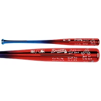 Bâton chromé Big Time Bats autographié par Tom Glavine (Atlanta Braves) avec inscriptions multiples