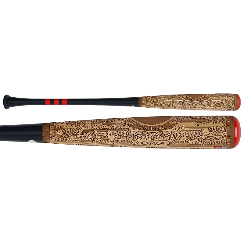Tom Glavine Atlanta Braves Autographed Pillbox Bat Company Mural Series Bat with "95 WS MVP" Inscription