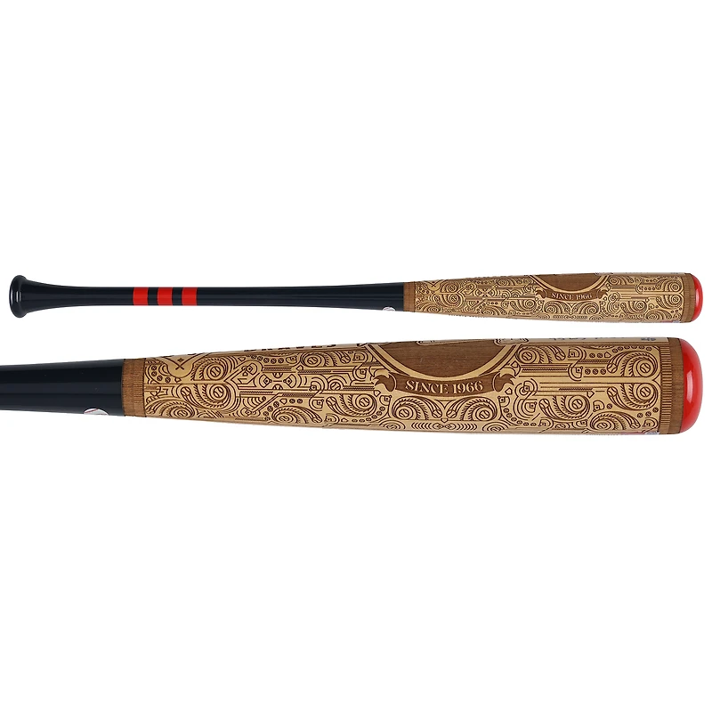 Bâton de baseball Pillbox Bat Company Mural Series autographié par Tom Glavine (Atlanta Braves) avec inscription « MVP des World Series 1995 » - Édition limitée à 5 exemplaires