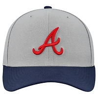 Casquette à pression Crown Snap Basic Pro des Braves MLB V100492, modèle HATMENSNP HP14805-ABRGREY