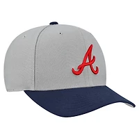 Casquette à pression Crown Snap Basic Pro des Braves MLB V100492, modèle HATMENSNP HP14805-ABRGREY