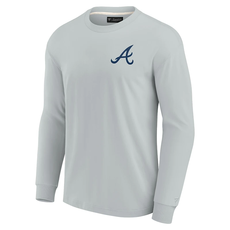 T-shirt unisexe gris Atlanta Braves Elements à manches longues ultra doux