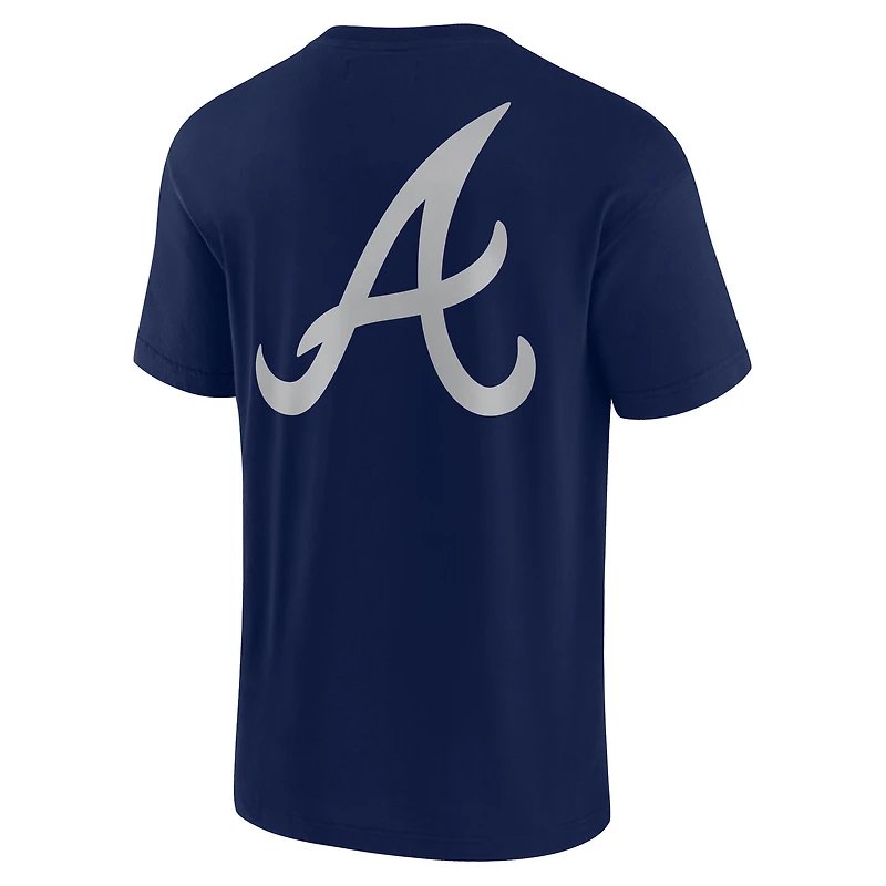 T-shirt unisexe Fanatics Navy Atlanta Braves Elements super doux à manches courtes